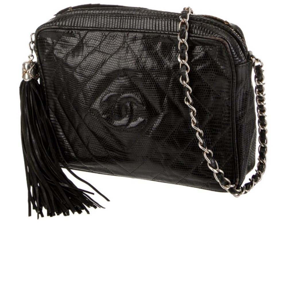 Vintage Chanel Lizard CC Camera Bag
